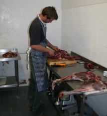 Alex boning deer